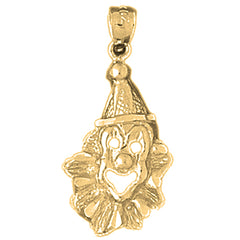 Yellow Gold-plated Silver Clown Pendant