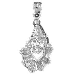 Sterling Silver Clown Pendant