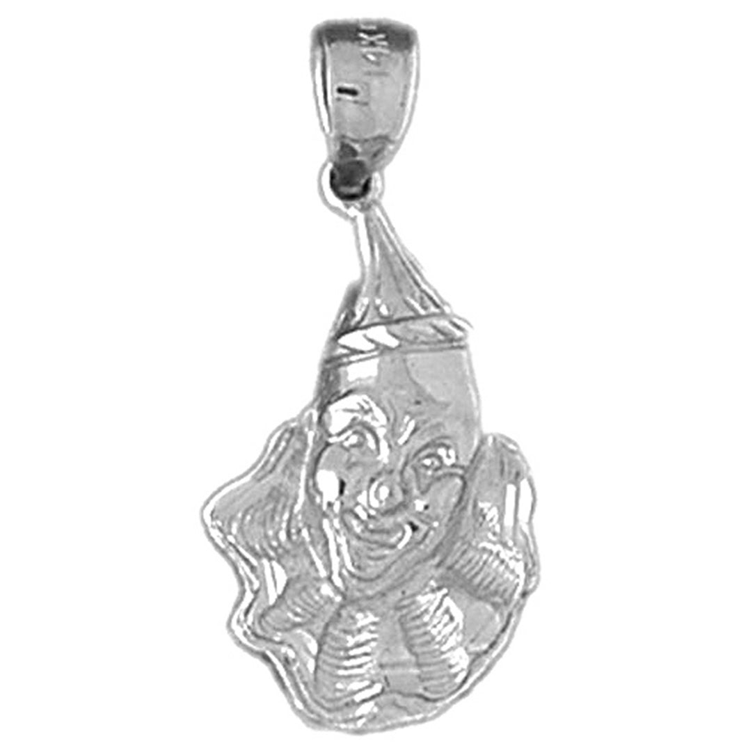 Sterling Silver Clown Pendant