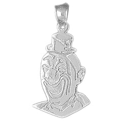 Sterling Silver Clown Pendant