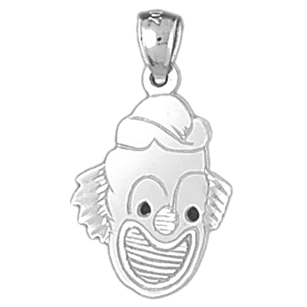 Sterling Silver Clown Pendant