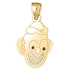 Yellow Gold-plated Silver Clown Pendant