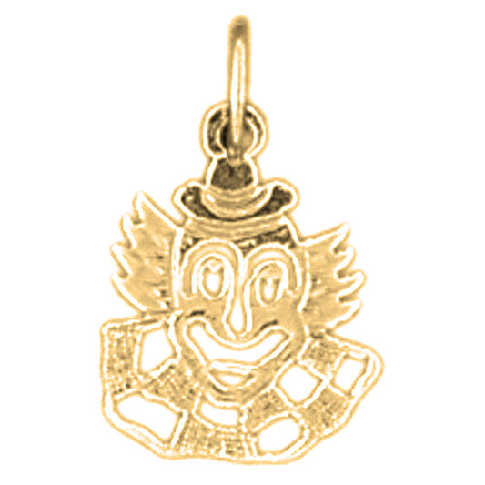 Yellow Gold-plated Silver Clown Pendant