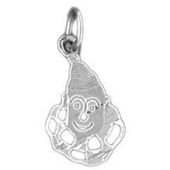 Sterling Silver Clown Pendant