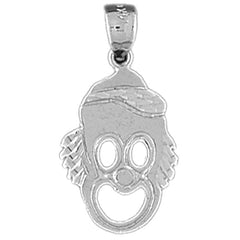 Sterling Silver Clown Pendant