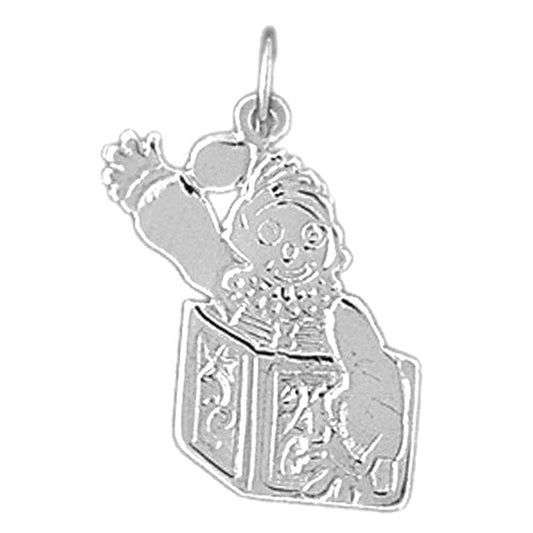 Sterling Silver Clown Pendant