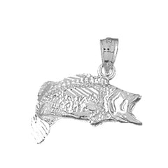 Sterling Silver Bass Pendant