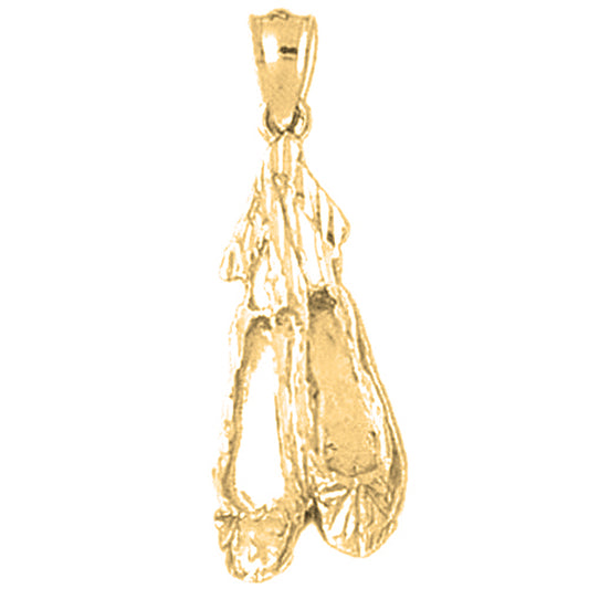 Yellow Gold-plated Silver Ballerina Shoe Pendant