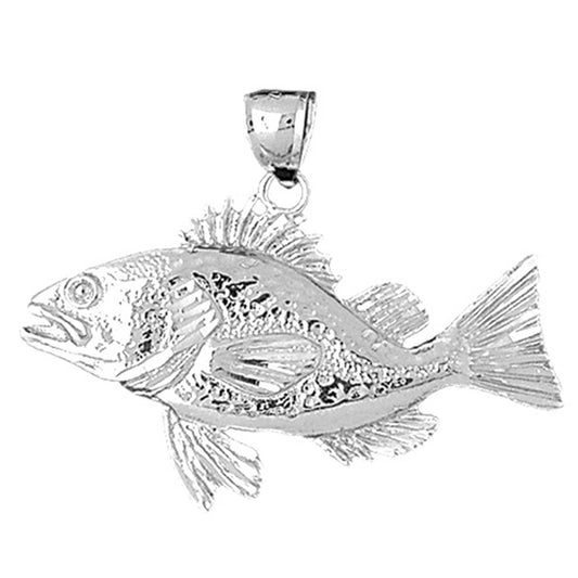 Sterling Silver Bass Pendant