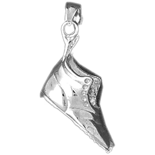 Sterling Silver 3D Boot Pendant