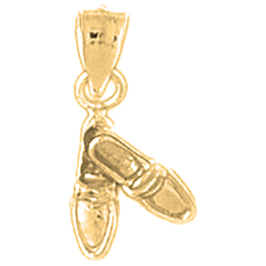 Yellow Gold-plated Silver Shoes Pendant