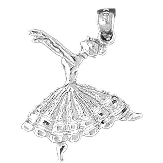 Sterling Silver Flamenco Dancer Pendant