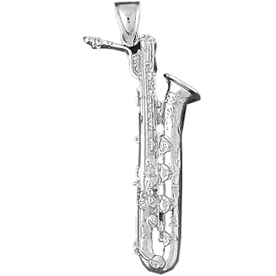 Sterling Silver Saxophone Pendant