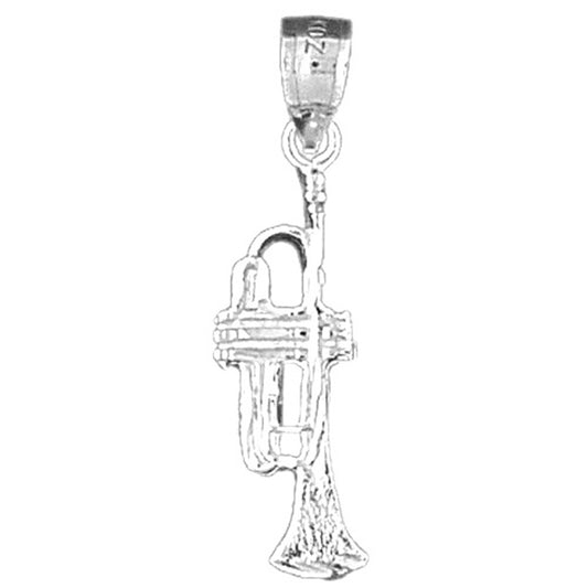 Sterling Silver Trumpet Pendant