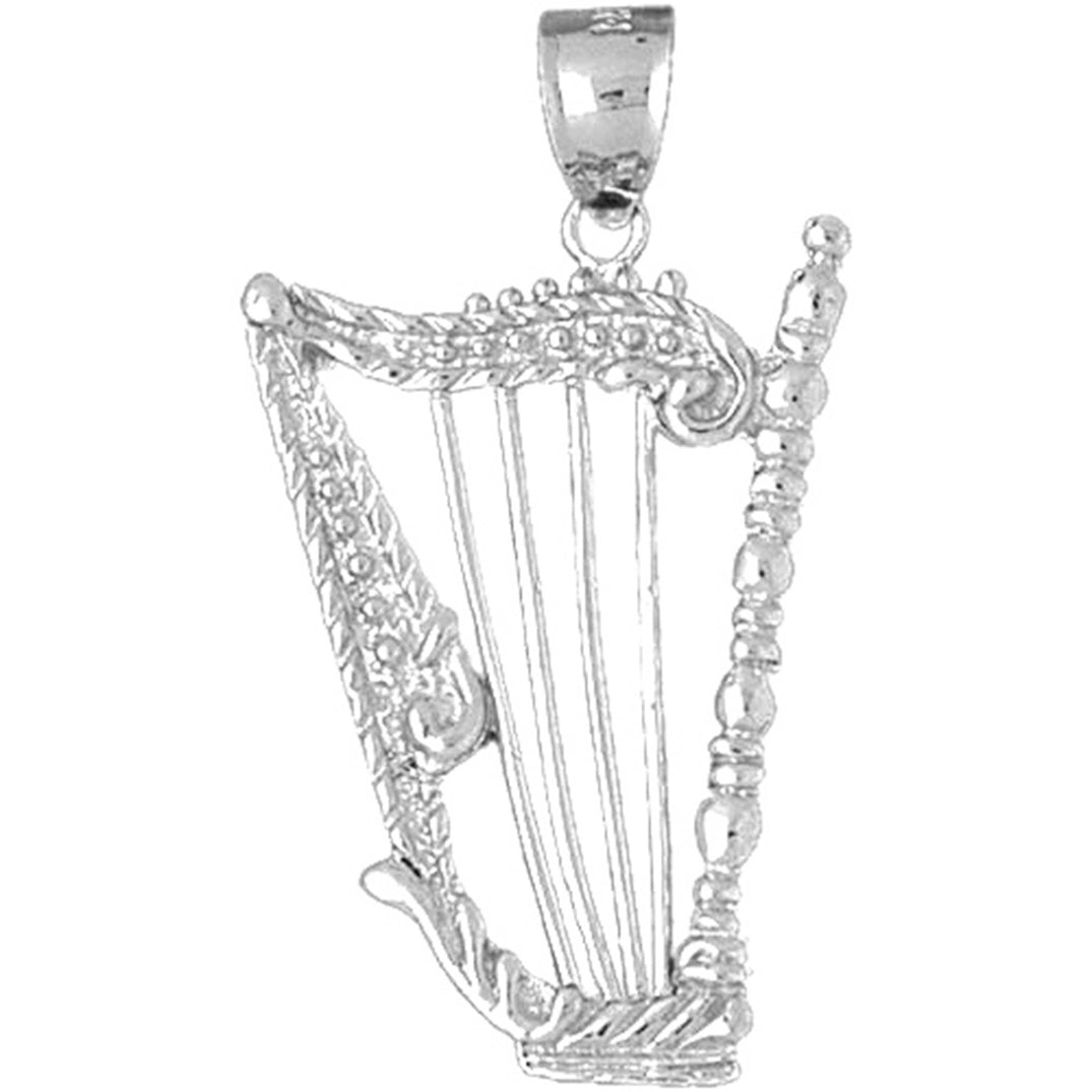 Sterling Silver Harp Pendant