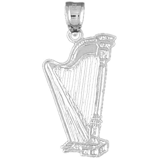 Sterling Silver Harp Pendant