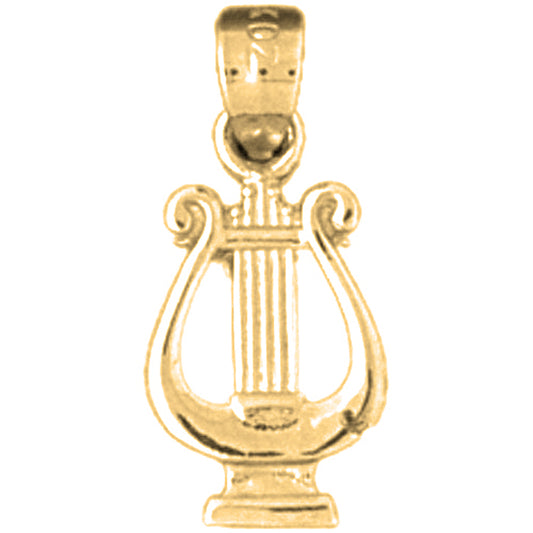 Yellow Gold-plated Silver Piano Pendant