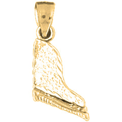 Yellow Gold-plated Silver 3D Piano Pendant