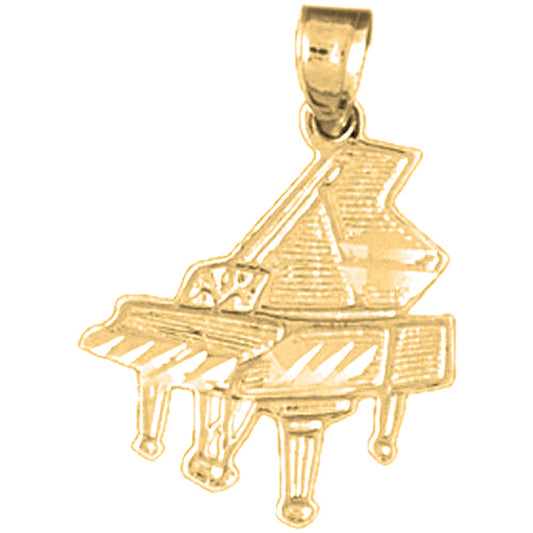 Yellow Gold-plated Silver Piano Pendant