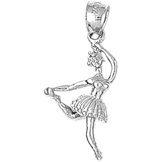 Sterling Silver Two Tone Ballerina Pendant