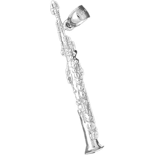 Sterling Silver Clarinet Pendant