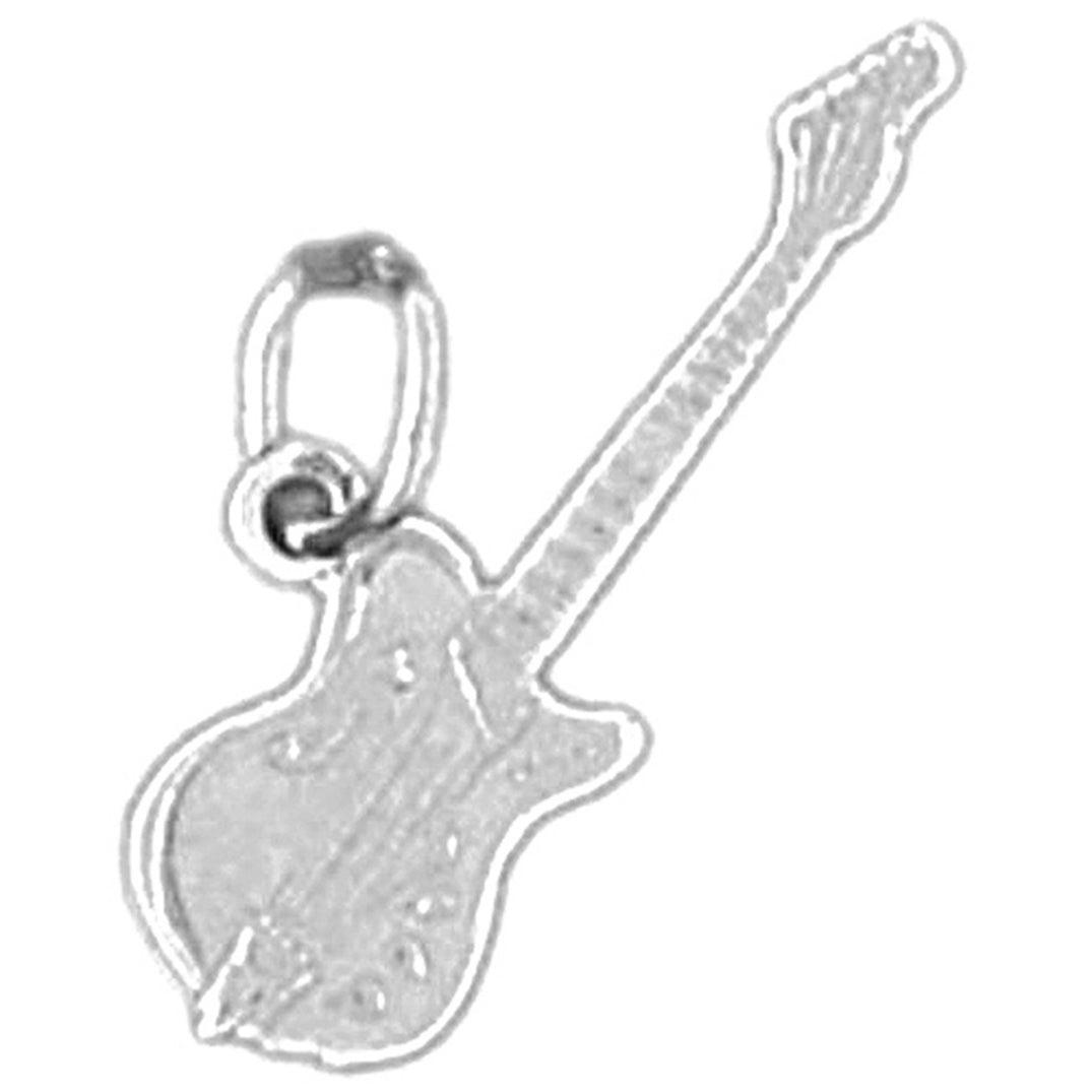 Sterling Silver Electric Guitar Pendant