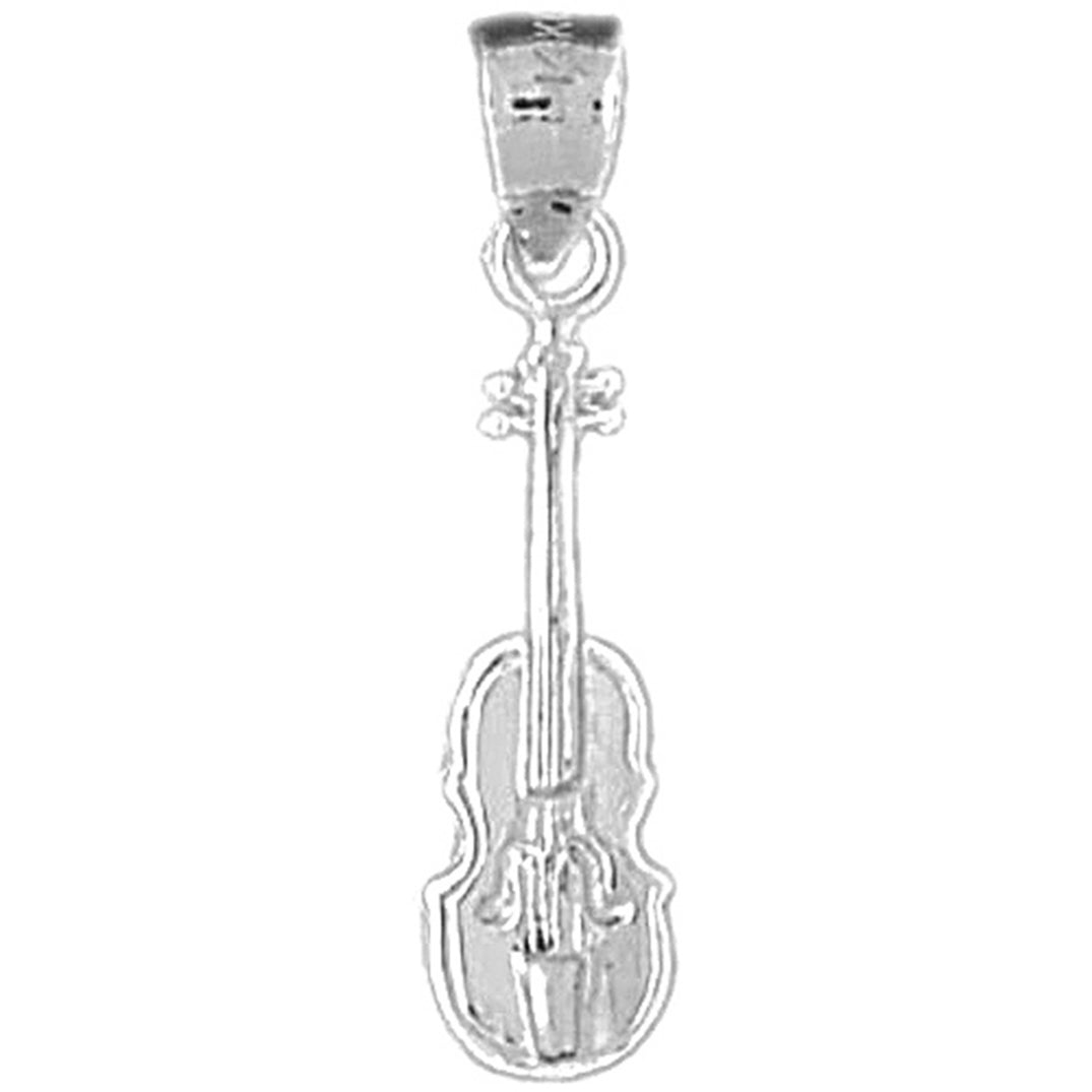 Sterling Silver Violin, Viola Pendant