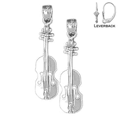 14K or 18K Gold Violin, Viola Earrings