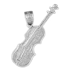 Sterling Silver Violin, Viola Pendant