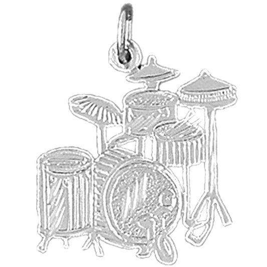 Sterling Silver Drums Pendant