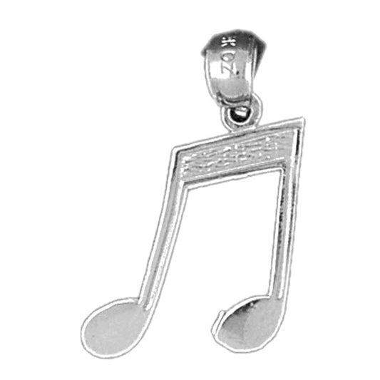 Sterling Silver Eighth Note Pendant