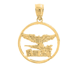 Yellow Gold-plated Silver U.S. Air Force Pendant