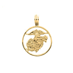 Yellow Gold-plated Silver Marines Pendant