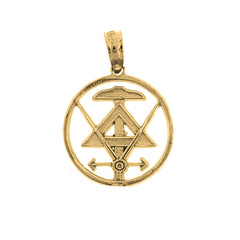 14K or 18K Gold Architecture Tools Pendant
