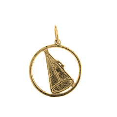 Yellow Gold-plated Silver Megaphone Pendant