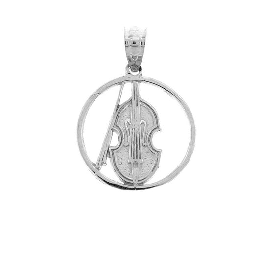 Sterling Silver Viola, Violin Pendant