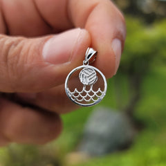 Sterling Silver Water Polo Pendant (Rhodium or Yellow Gold-plated)