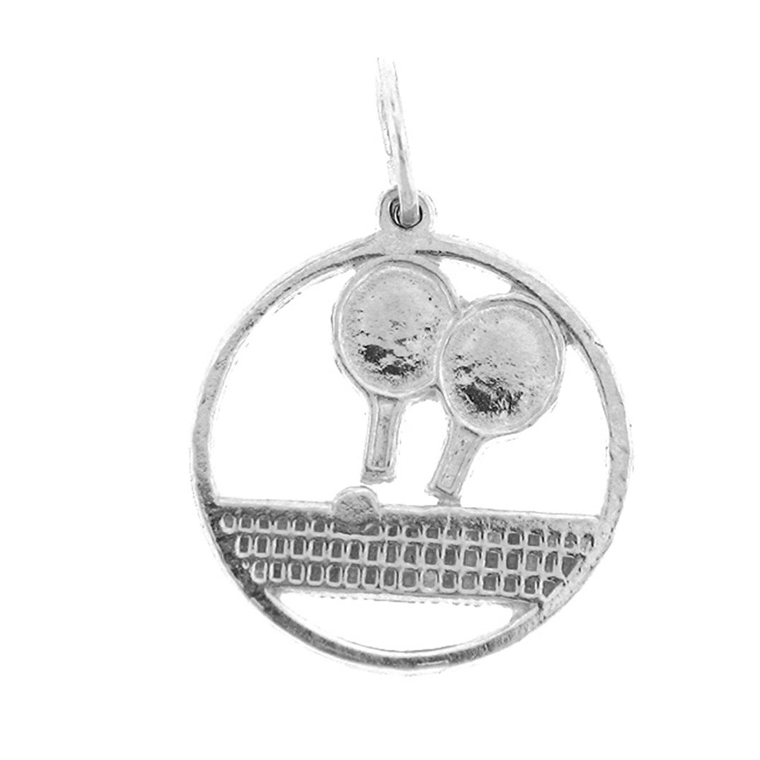 Sterling Silver Ping Pong Pendant