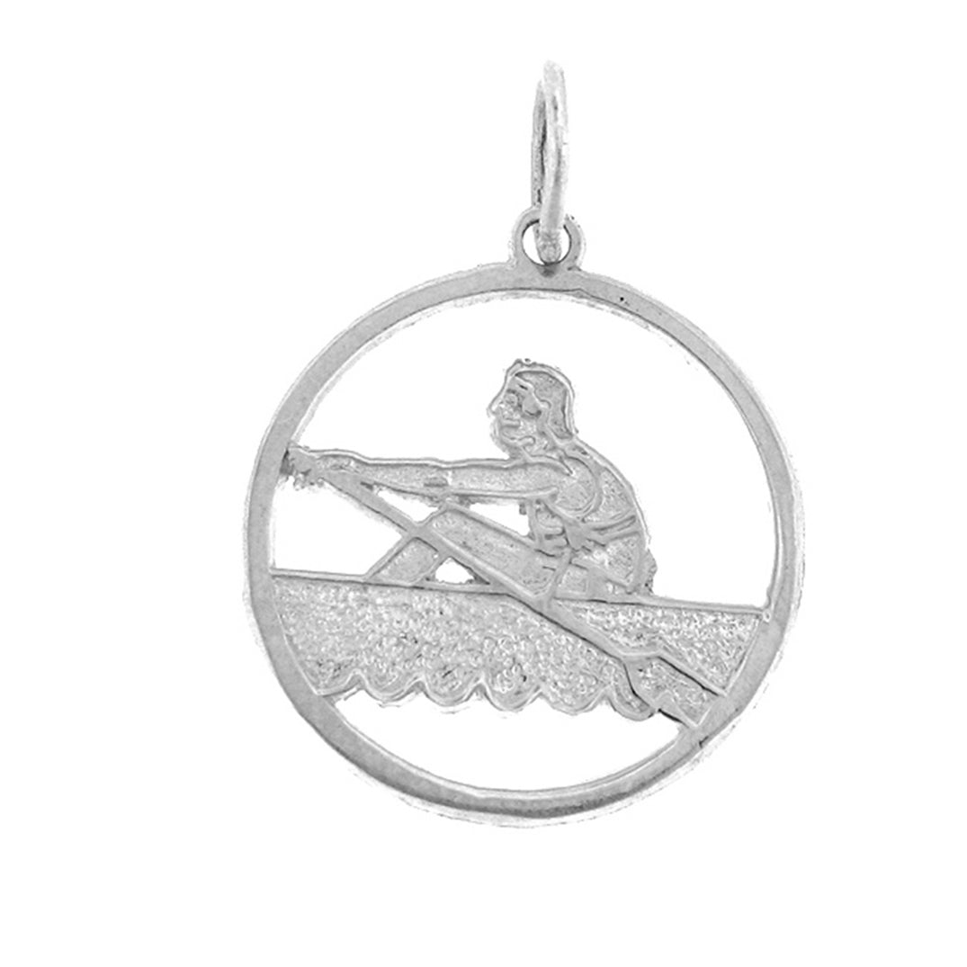 Sterling Silver Canoe Pendant