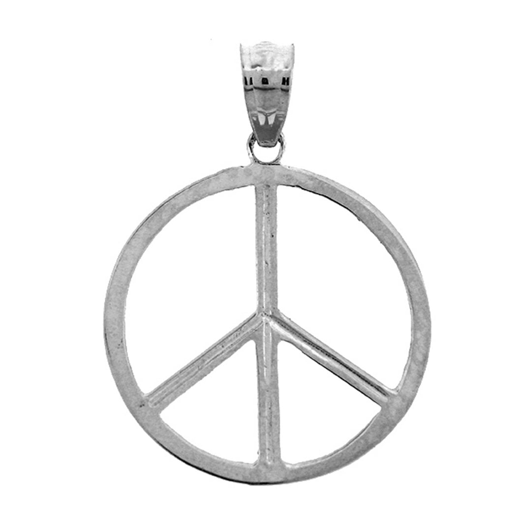 Sterling Silver Peace Sign Pendant