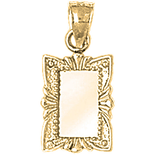Yellow Gold-plated Silver Mirror Pendant