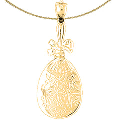 Sterling Silver Vanity Mirror Pendant (Rhodium or Yellow Gold-plated)