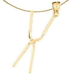 Sterling Silver 3D Moveable, Hair Striaghtener Pendant (Rhodium or Yellow Gold-plated)