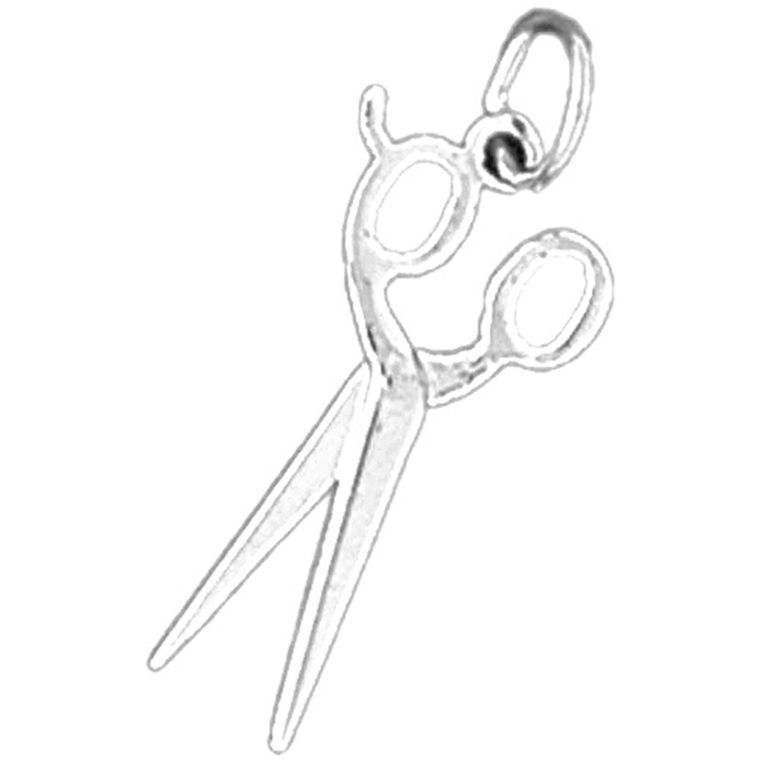 Sterling Silver Scissors Pendant