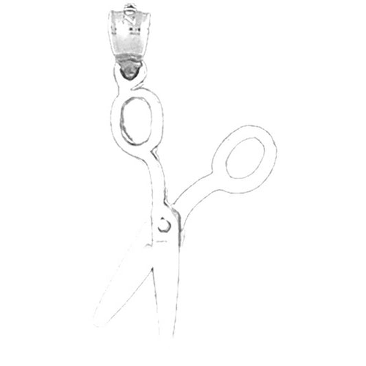 Sterling Silver 3-D, Moveable Scissors Pendant
