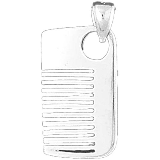 Sterling Silver 3D Comb Pendant