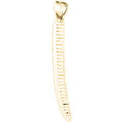 14K or 18K Gold Comb Pendant