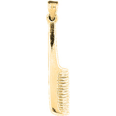 Yellow Gold-plated Silver Comb Pendant