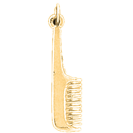 Yellow Gold-plated Silver Comb Pendant