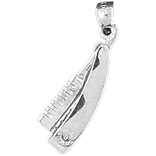 Sterling Silver 3-D, Moveable Knife Pendant